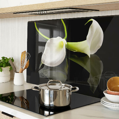 Glass chopping board Lily on a black background