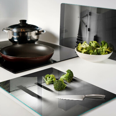 Glass chopping board The pier in black and white
