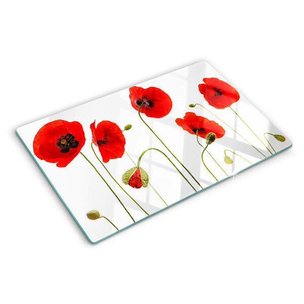 Chopping board Poppy floral motif