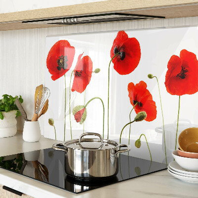 Chopping board Poppy floral motif