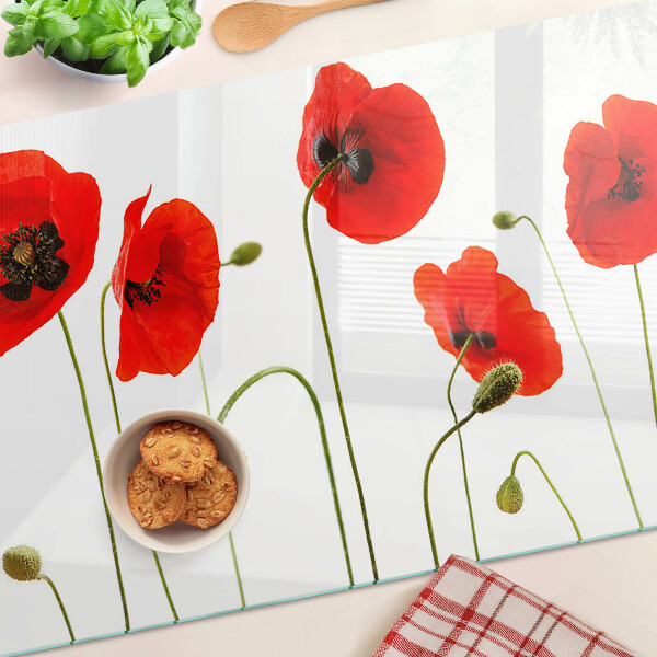 Chopping board Poppy floral motif