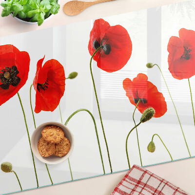 Chopping board Poppy floral motif