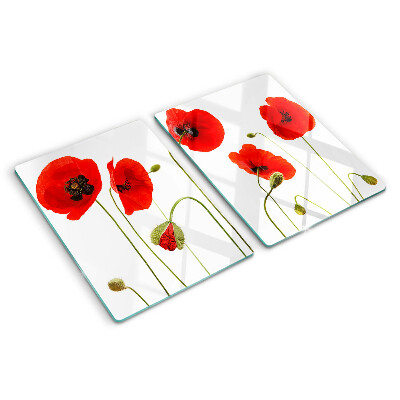 Chopping board Poppy floral motif