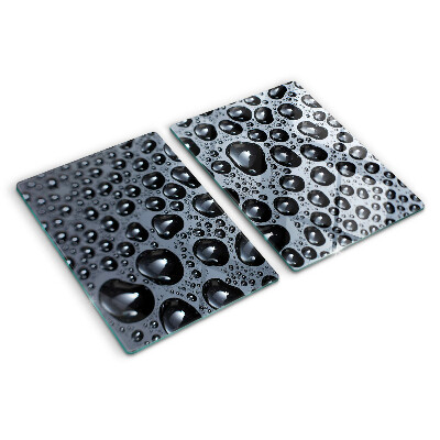 Chopping board glass Water drops on glass