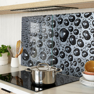 Chopping board glass Water drops on glass