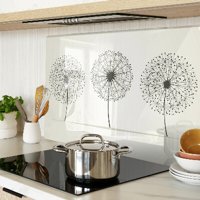 Cutting board Dandelions on a white background