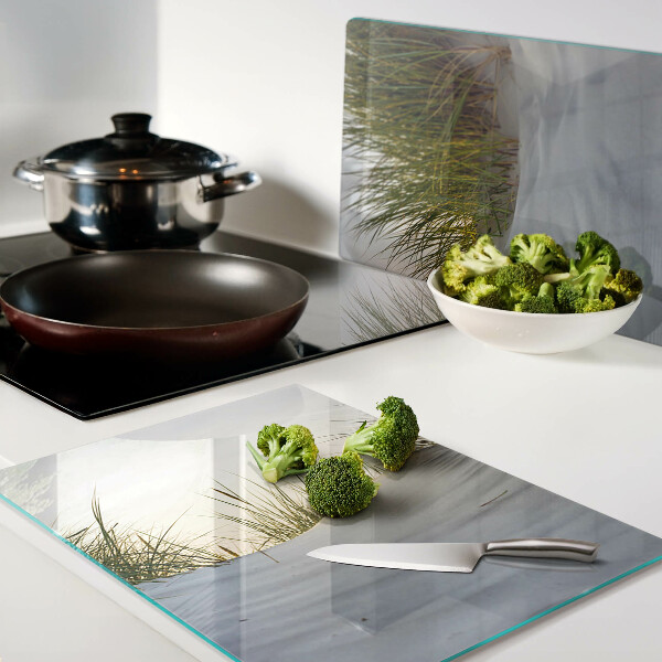 Cutting board Green grass against the sky