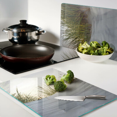 Cutting board Green grass against the sky