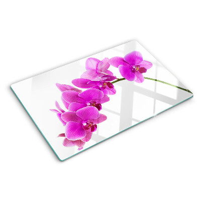Glass kitchen board Orchid flowers in shades of pink