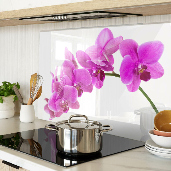 Glass kitchen board Orchid flowers in shades of pink