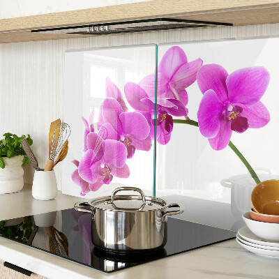Glass kitchen board Orchid flowers in shades of pink