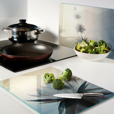 Glass chopping board Water flowers in pastel shades