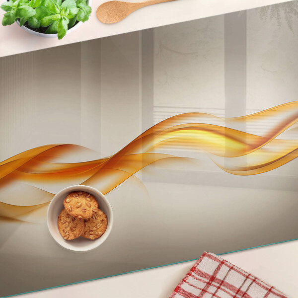 Chopping board Waves in shades of gold