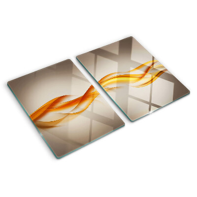 Chopping board Waves in shades of gold