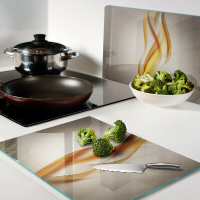 Chopping board Waves in shades of gold