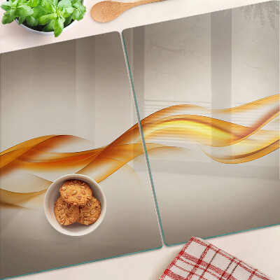 Chopping board Waves in shades of gold