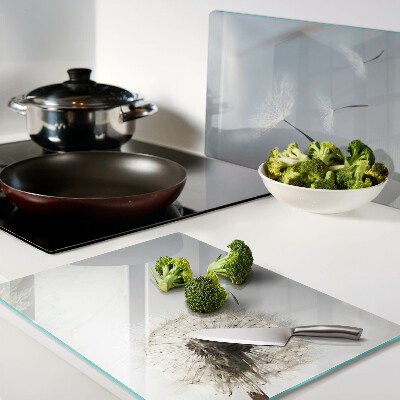 Cutting board Dandelions in the background of the window