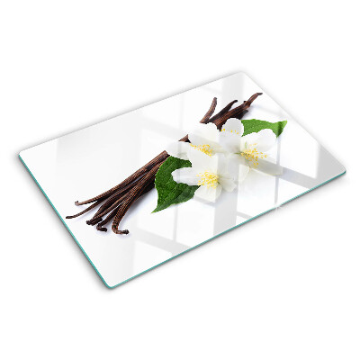 Cutting board Vanilla flowers and pods