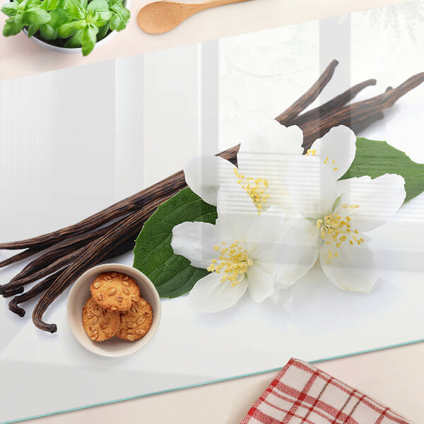 Cutting board Vanilla flowers and pods