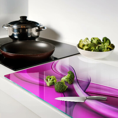 Chopping board glass Waves in shades of pink