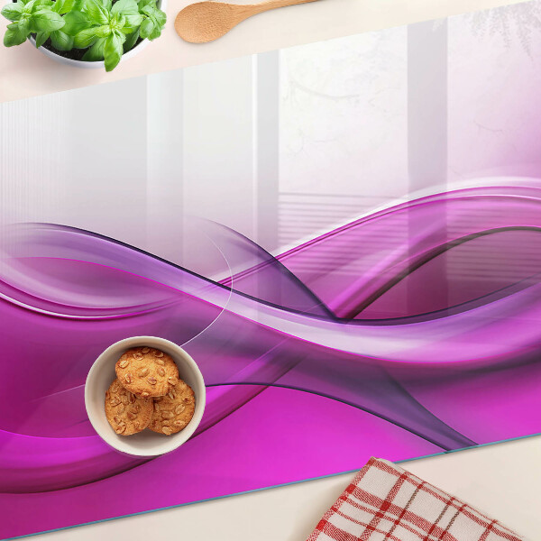 Chopping board glass Waves in shades of pink