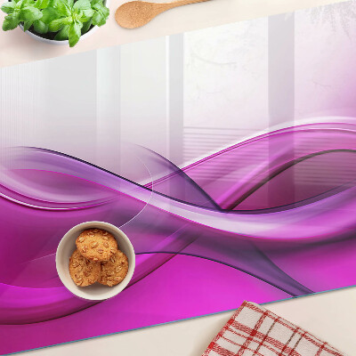 Chopping board glass Waves in shades of pink