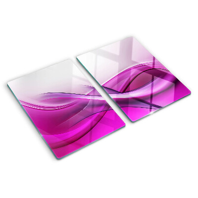 Chopping board glass Waves in shades of pink