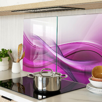 Chopping board glass Waves in shades of pink