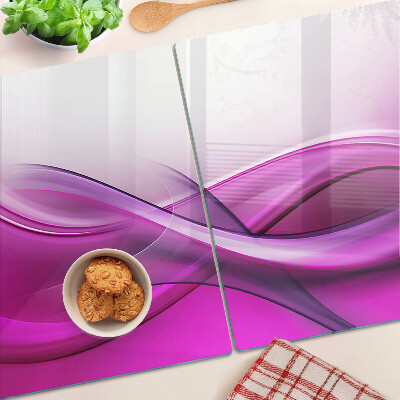 Chopping board glass Waves in shades of pink