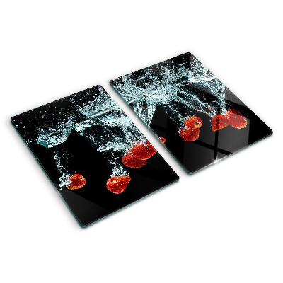 Cutting board Strawberries in water