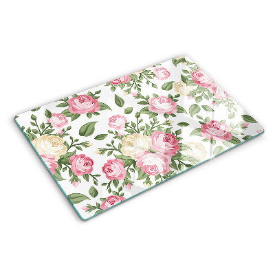 Cutting board Floral rose pattern