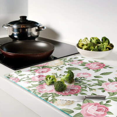 Cutting board Floral rose pattern