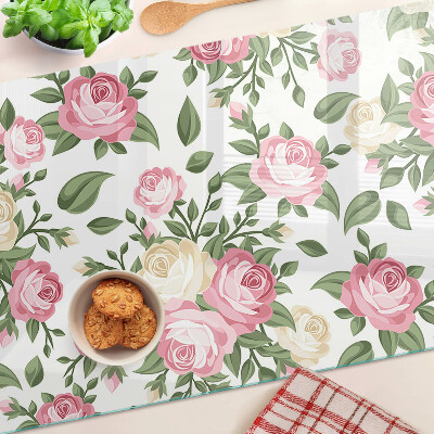 Cutting board Floral rose pattern
