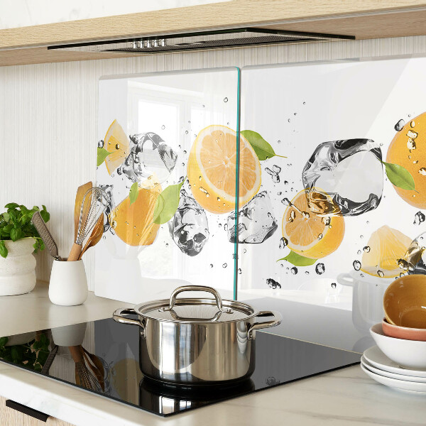 Cutting board Lemons with ice