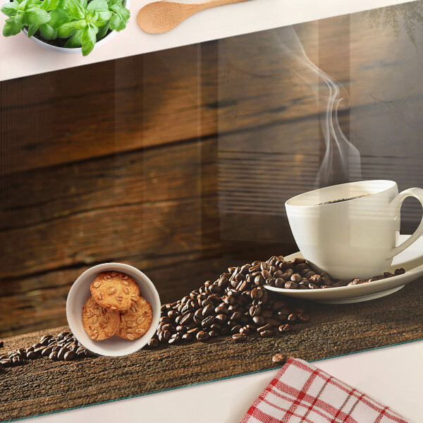 Cutting board Coffee and a cup