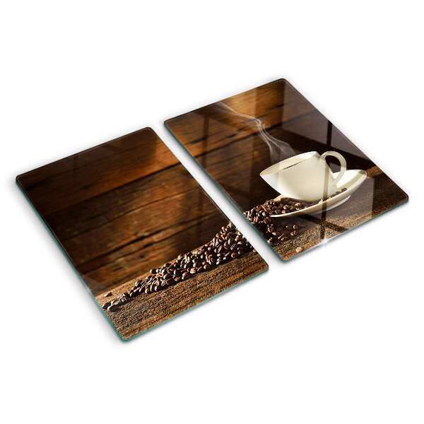 Cutting board Coffee and a cup