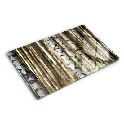Cutting board White birches in the forest