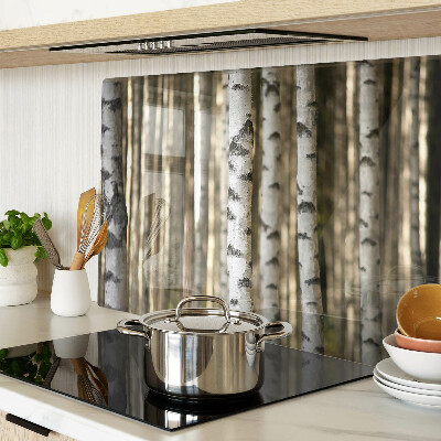 Cutting board White birches in the forest