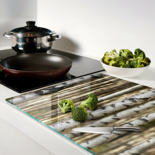 Cutting board White birches in the forest