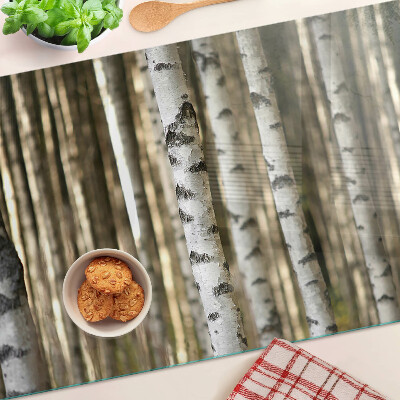 Cutting board White birches in the forest