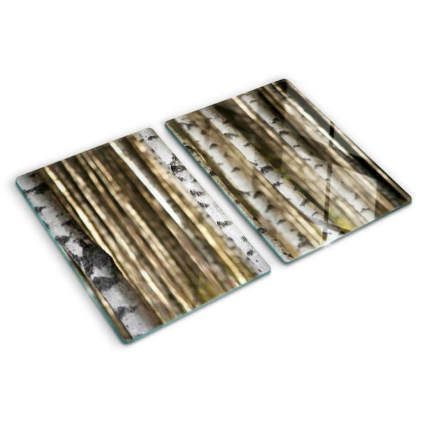 Cutting board White birches in the forest
