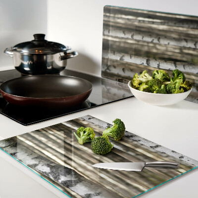 Cutting board White birches in the forest