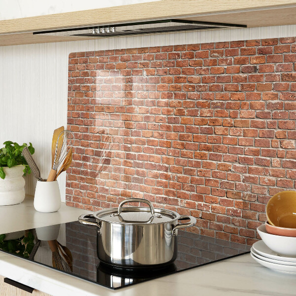 Chopping board glass Brick wall
