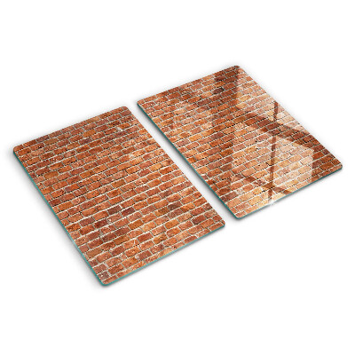 Chopping board glass Brick wall