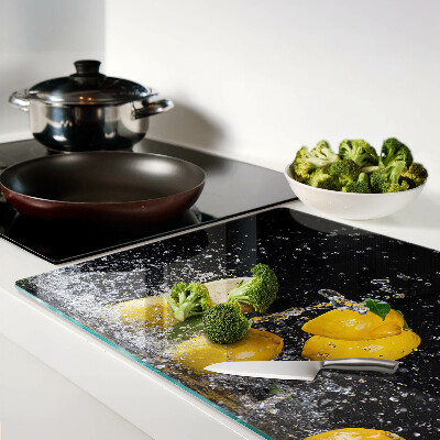 Glass cutting board Lemons in water