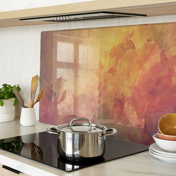 Glass chopping board Floral motif in pastel colors