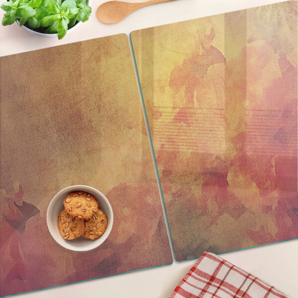 Glass chopping board Floral motif in pastel colors