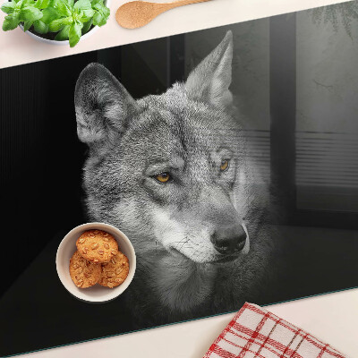 Chopping board Wolf in shades of gray