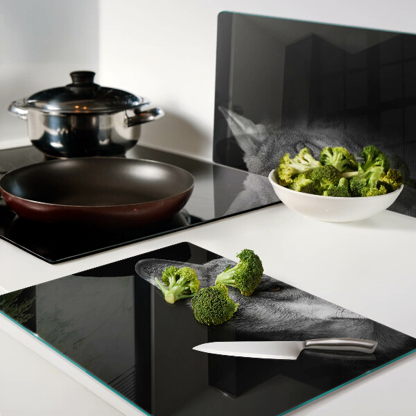 Chopping board Wolf in shades of gray