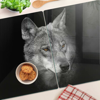 Chopping board Wolf in shades of gray